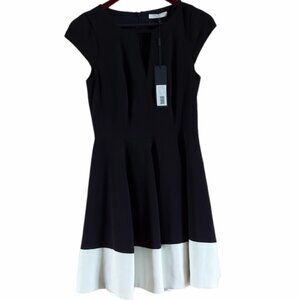 Halston Heritage fit and flare dress
